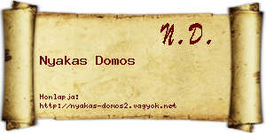 Nyakas Domos névjegykártya